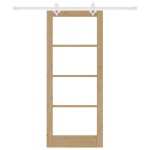 Set de uși glisante vidaXL cu hardware 83x202 cm Lemn masiv de pin Set de uși glisante vidaXL cu hardware 83x202 cm Lemn masiv de pin