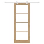 vidaXL Ușă Glisantă Manual Maro 83 x 211 cm Lemn și metal vidaXL Ușă Glisantă Manual Maro 83 x 211 cm Lemn și metal