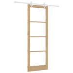vidaXL Ușă Glisantă Manual Maro 83 x 232 cm Lemn și metal vidaXL Ușă Glisantă Manual Maro 83 x 232 cm Lemn și metal