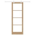 vidaXL Ușă Glisantă Manual Maro 83 x 232 cm Lemn și metal vidaXL Ușă Glisantă Manual Maro 83 x 232 cm Lemn și metal