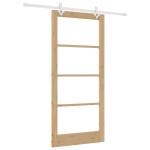 vidaXL Ușă Glisantă Manual Maro 93 x 202 cm Lemn și metal vidaXL Ușă Glisantă Manual Maro 93 x 202 cm Lemn și metal