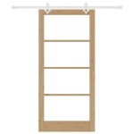 vidaXL Ușă Glisantă Manual Maro 93 x 202 cm Lemn și metal vidaXL Ușă Glisantă Manual Maro 93 x 202 cm Lemn și metal