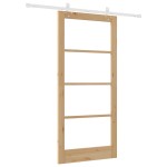 vidaXL Ușă Glisantă Manual Maro 93 x 202 cm Lemn și metal vidaXL Ușă Glisantă Manual Maro 93 x 202 cm Lemn și metal