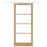 vidaXL Ușă Glisantă Manual Maro 93 x 211 cm Lemn și metal vidaXL Ușă Glisantă Manual Maro 93 x 211 cm Lemn și metal