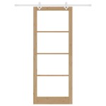 vidaXL Ușă Glisantă Manual Maro 93 x 232 cm Lemn și metal