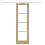 vidaXL Ușă Glisantă Manual Maro 61 x 198.5 cm Lemn și metal vidaXL Ușă Glisantă Manual Maro 61 x 198.5 cm Lemn și metal