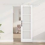 vidaXL Ușă Glisantă Manual Alb 61 x 198.5 cm Lemn și metal vidaXL Ușă Glisantă Manual Alb 61 x 198.5 cm Lemn și metal