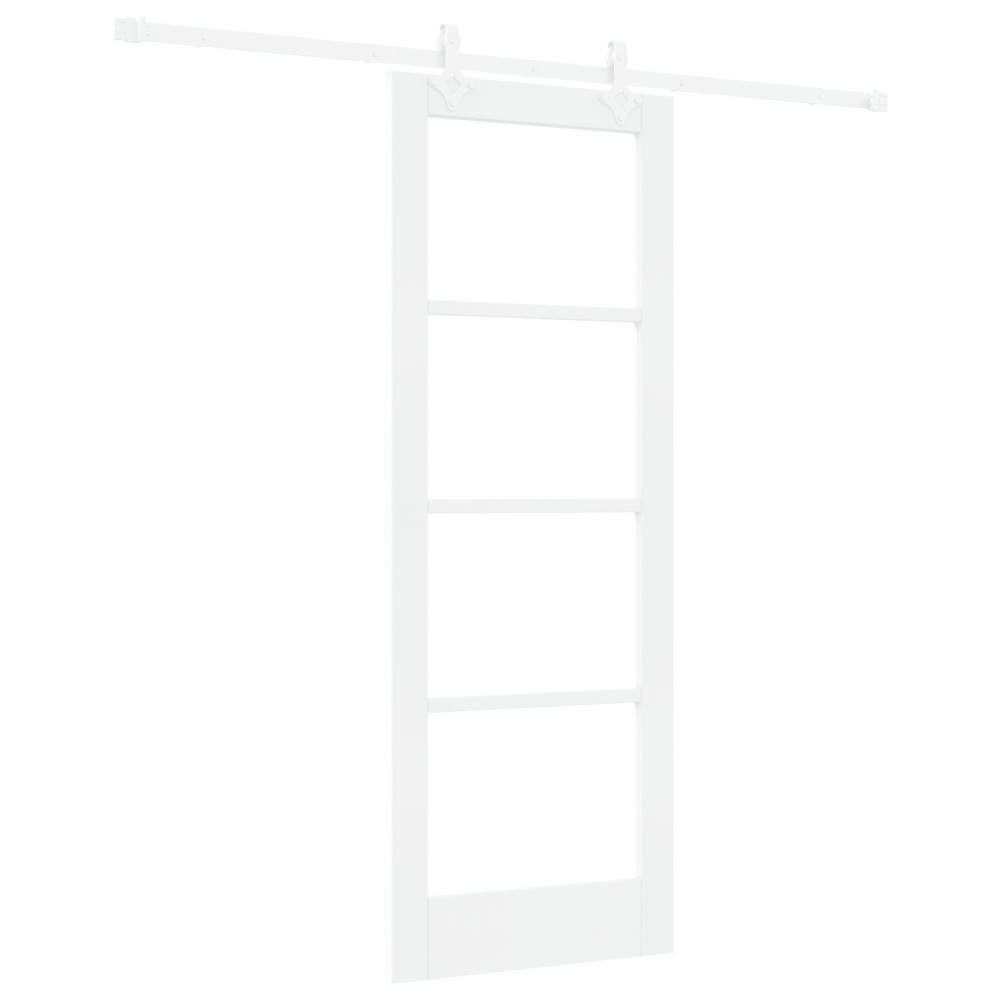 vidaXL Ușă Glisantă Manual Alb 73.5 x 198.5 cm Lemn și metal
