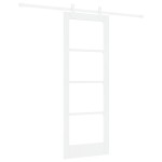 vidaXL Ușă Glisantă Manual Alb 73.5 x 198.5 cm Lemn și metal