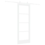 vidaXL Ușă Glisantă Manual Alb 73.5 x 198.5 cm Lemn și metal