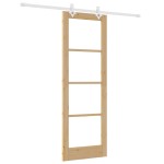 vidaXL Ușă Glisantă Manual Maro 73.5 x 211 cm Lemn și metal vidaXL Ușă Glisantă Manual Maro 73.5 x 211 cm Lemn și metal