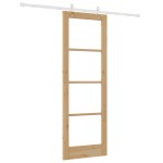 vidaXL Ușă Glisantă Manual Maro 73.5 x 211 cm Lemn și metal vidaXL Ușă Glisantă Manual Maro 73.5 x 211 cm Lemn și metal