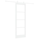 vidaXL Ușă Glisantă Manual Alb 73.5 x 211 cm Lemn și metal vidaXL Ușă Glisantă Manual Alb 73.5 x 211 cm Lemn și metal