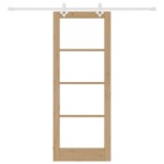 vidaXL Ușă Glisantă Manual Maro 78 x 202 cm Lemn și metal vidaXL Ușă Glisantă Manual Maro 78 x 202 cm Lemn și metal