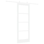 vidaXL Ușă Glisantă Manual Alb 78 x 211 cm Lemn și metal vidaXL Ușă Glisantă Manual Alb 78 x 211 cm Lemn și metal