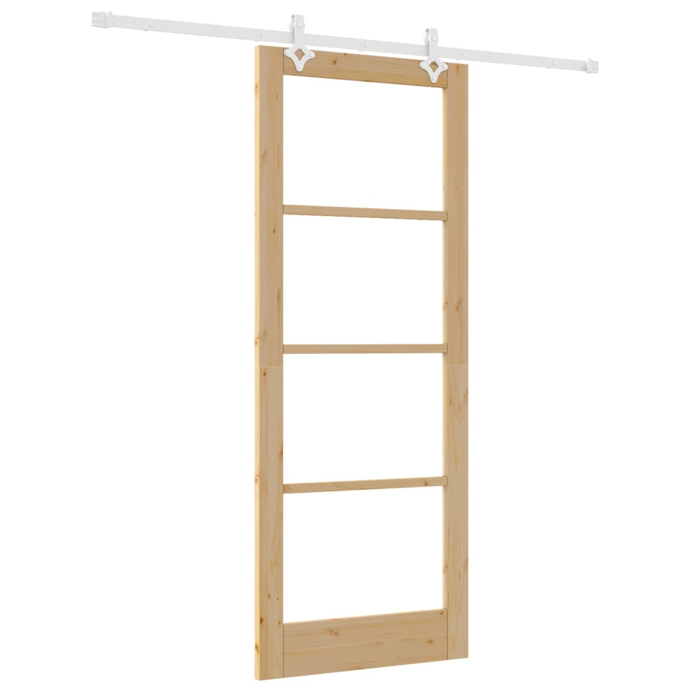 vidaXL Ușă Glisantă Manual Maro 83 x 211 cm Lemn și metal