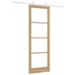 vidaXL Ușă Glisantă Manual Maro 83 x 232 cm Lemn și metal vidaXL Ușă Glisantă Manual Maro 83 x 232 cm Lemn și metal