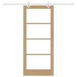 vidaXL Ușă Glisantă Manual Maro 86 x 198.5 cm Lemn și metal vidaXL Ușă Glisantă Manual Maro 86 x 198.5 cm Lemn și metal