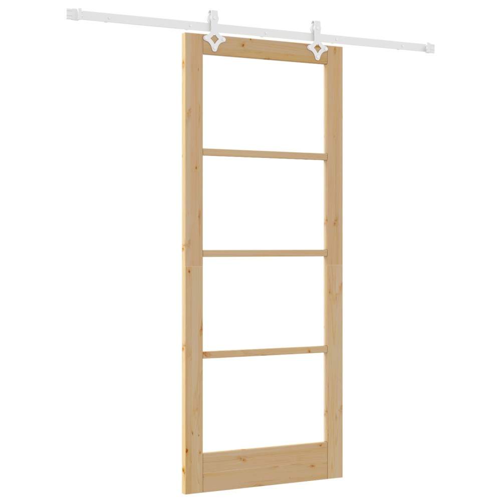 vidaXL Ușă Glisantă Manual Maro 86 x 211 cm Lemn și metal