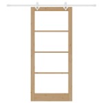 vidaXL Ușă Glisantă Manual Maro 93 x 211 cm Lemn și metal vidaXL Ușă Glisantă Manual Maro 93 x 211 cm Lemn și metal