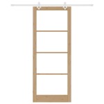 vidaXL Ușă Glisantă Manual Maro 93 x 232 cm Lemn și metal