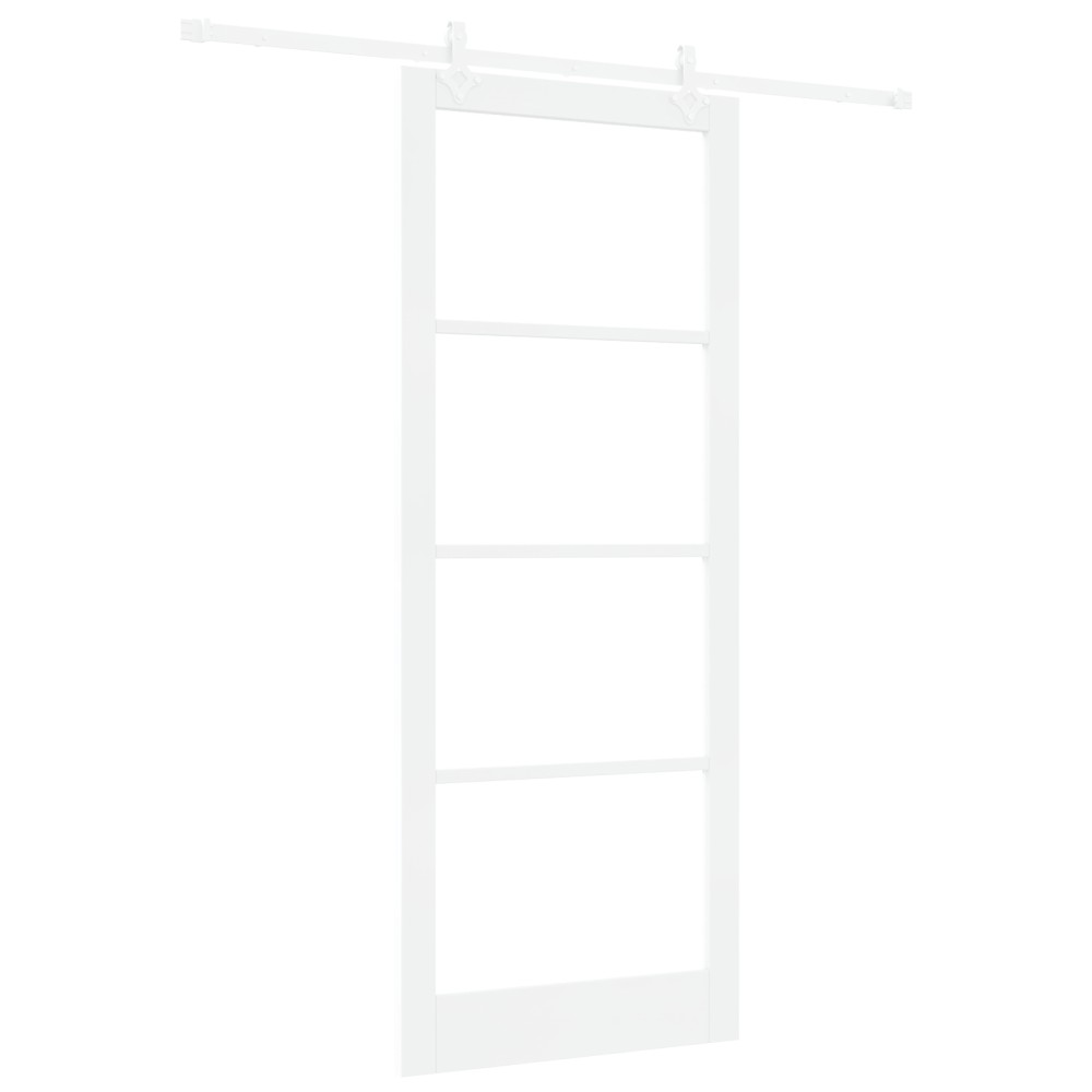 vidaXL Ușă Glisantă Manual Alb 93 x 232 cm Oțel și lemn