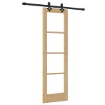 vidaXL Ușa glisantă Manual Maro 61 x 198.5 cm Lemn și metal