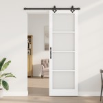 Set Ușă Glisantă vidaXL cu Accesorii Alb 78x232 cm Lemn Solid de Pin Set Ușă Glisantă vidaXL cu Accesorii Alb 78x232 cm Lemn Solid de Pin