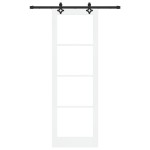 Set Ușă Glisantă vidaXL cu Accesorii Alb 78x232 cm Lemn Solid de Pin Set Ușă Glisantă vidaXL cu Accesorii Alb 78x232 cm Lemn Solid de Pin