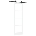 Set Ușă Glisantă vidaXL cu Accesorii Alb 78x232 cm Lemn Solid de Pin Set Ușă Glisantă vidaXL cu Accesorii Alb 78x232 cm Lemn Solid de Pin