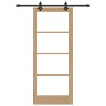 vidaXL Ușa glisantă Manual Maro 83 x 202 cm Lemn și metal