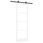 vidaXL Ușa glisantă Manual Alb 83 x 232 cm Lemn și metal vidaXL Ușa glisantă Manual Alb 83 x 232 cm Lemn și metal