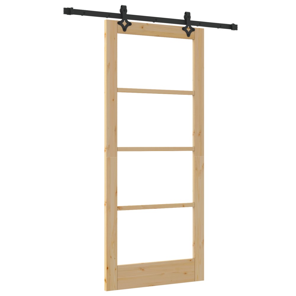 vidaXL Ușa glisantă Manual Maro 86 x 198.5 cm Lemn și metal