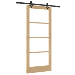 vidaXL Ușa glisantă Manual Maro 86 x 198.5 cm Lemn și metal