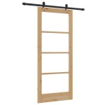 vidaXL Ușa glisantă Manual Maro 86 x 198.5 cm Lemn și metal