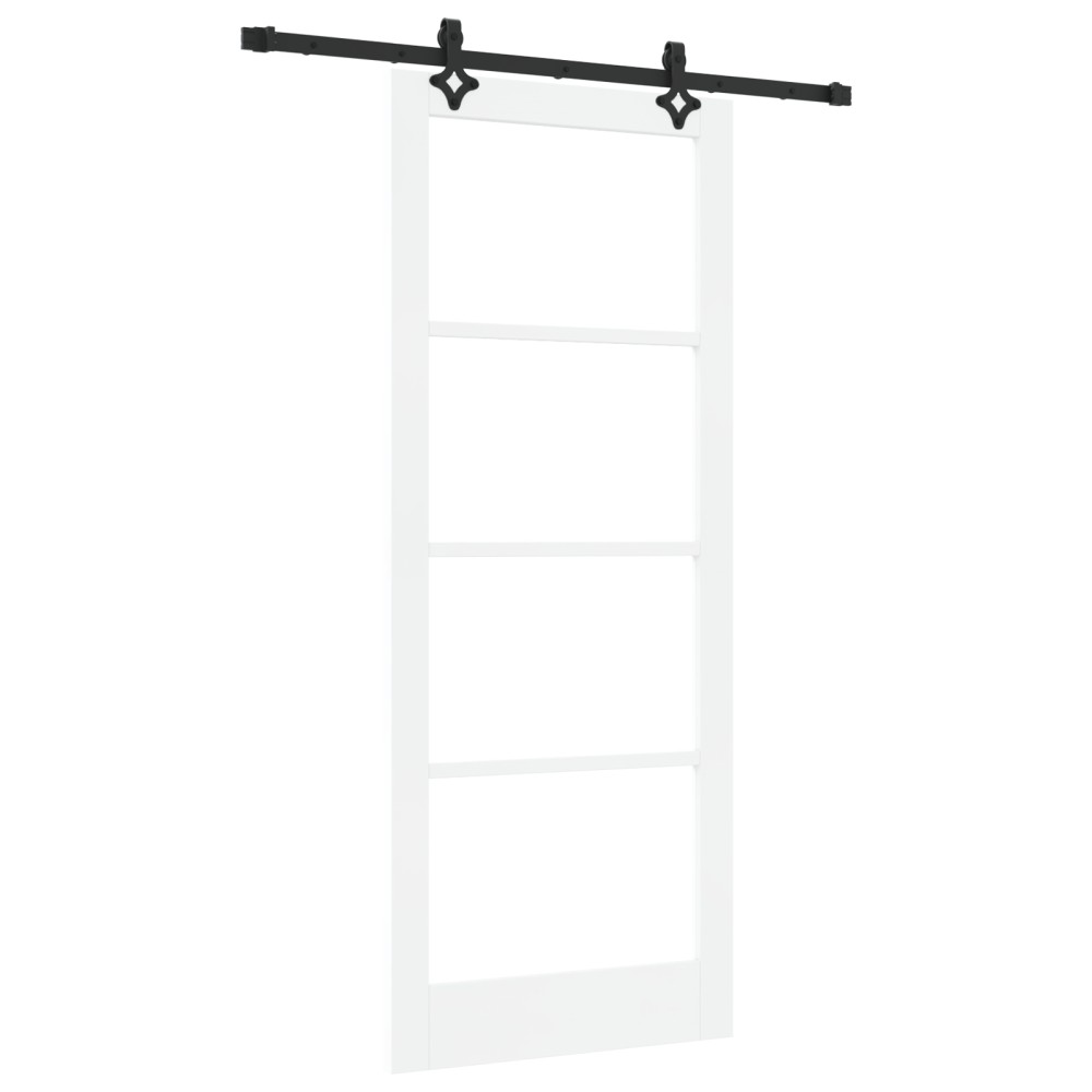 vidaXL Ușa glisantă Manual Alb 86 x 211 cm Lemn și metal
