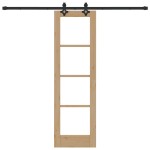Set ușă glisantă vidaXL cu accesorii 61x198,5 cm din lemn de pin Set ușă glisantă vidaXL cu accesorii 61x198,5 cm din lemn de pin