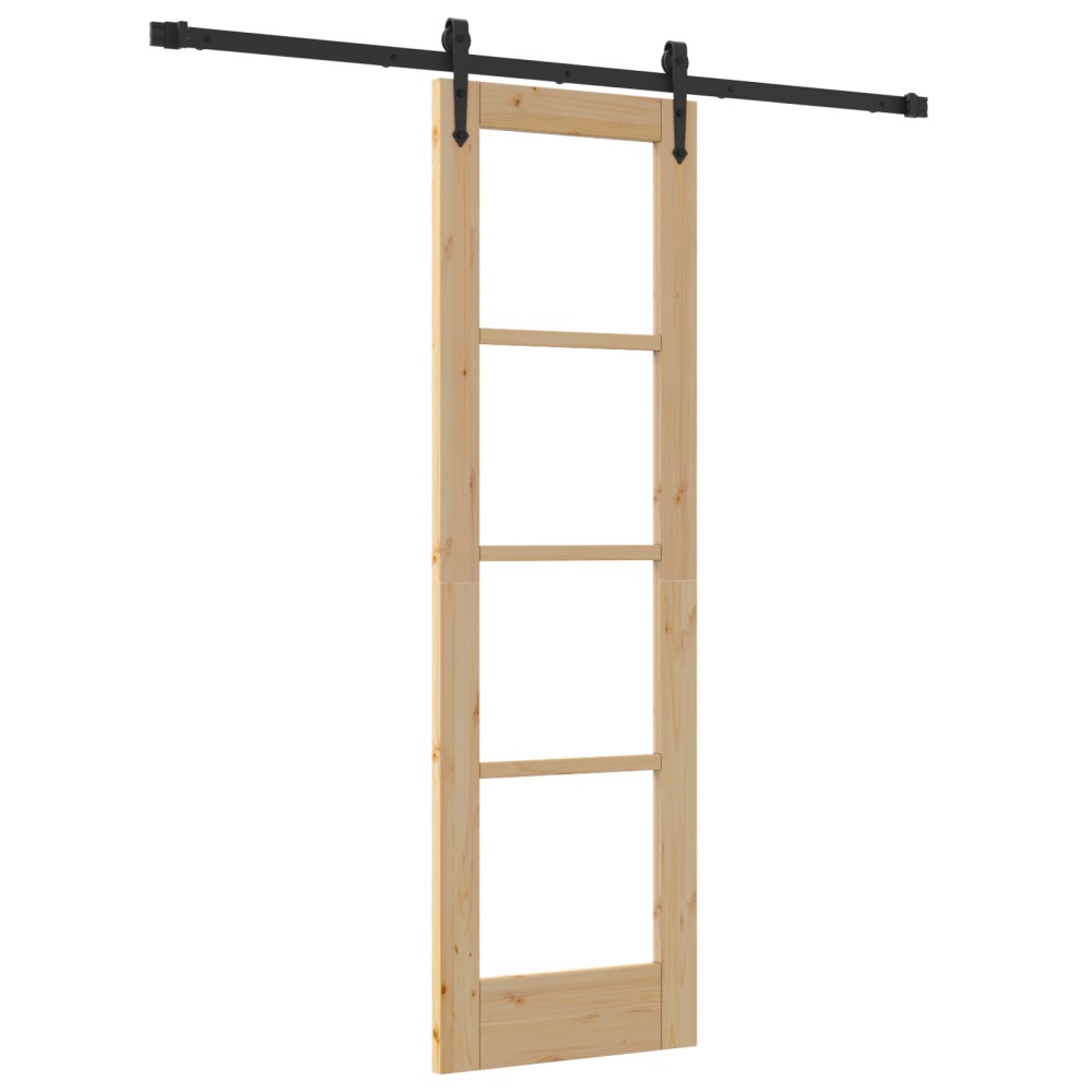 vidaXL Ușă glisantă Manual Maro 61 x 198.5 cm Lemn și metal