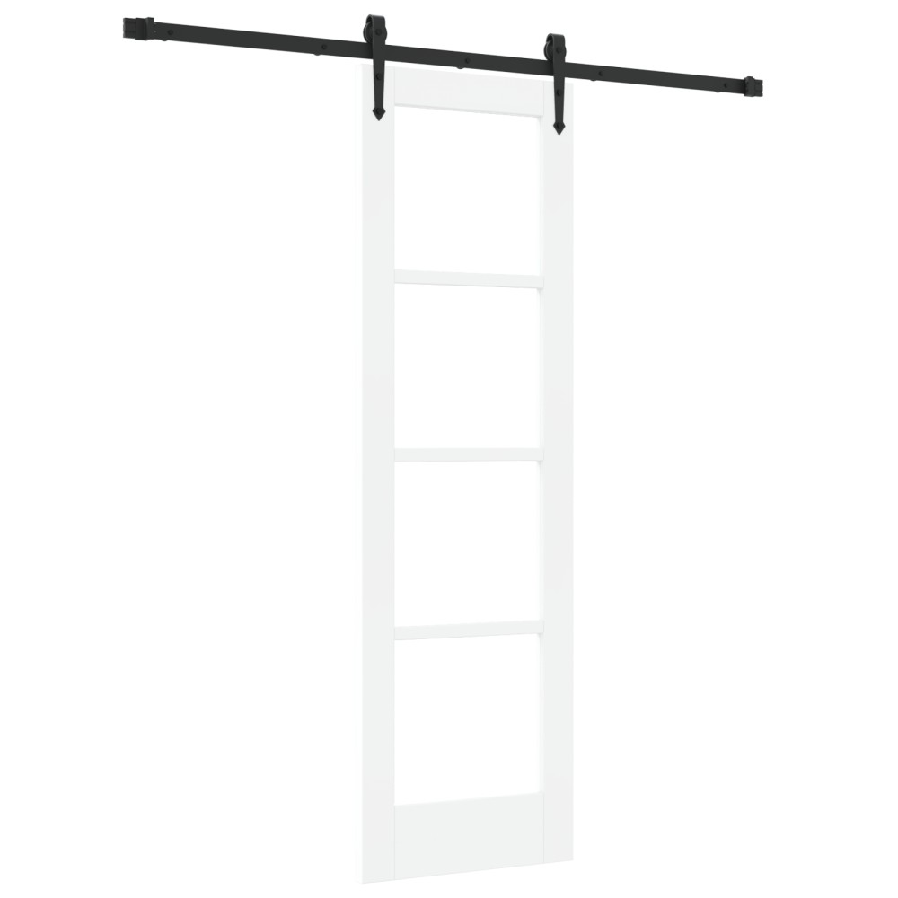 vidaXL Ușă glisantă Manual Alb 61 x 198.5 cm Lemn și metal