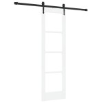 vidaXL Ușă glisantă Manual Alb 61 x 198.5 cm Lemn și metal vidaXL Ușă glisantă Manual Alb 61 x 198.5 cm Lemn și metal