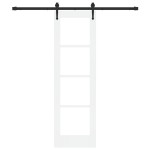 vidaXL Ușă glisantă Manual Alb 61 x 198.5 cm Lemn și metal vidaXL Ușă glisantă Manual Alb 61 x 198.5 cm Lemn și metal