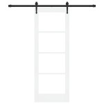 vidaXL Ușă glisantă Manual Alb 73.5 x 198.5 cm Lemn și metal vidaXL Ușă glisantă Manual Alb 73.5 x 198.5 cm Lemn și metal