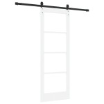 vidaXL Ușă glisantă Manual Alb 73.5 x 198.5 cm Lemn și metal vidaXL Ușă glisantă Manual Alb 73.5 x 198.5 cm Lemn și metal