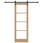 vidaXL Ușă glisantă Manual Maro 73.5 x 211 cm Lemn și metal vidaXL Ușă glisantă Manual Maro 73.5 x 211 cm Lemn și metal