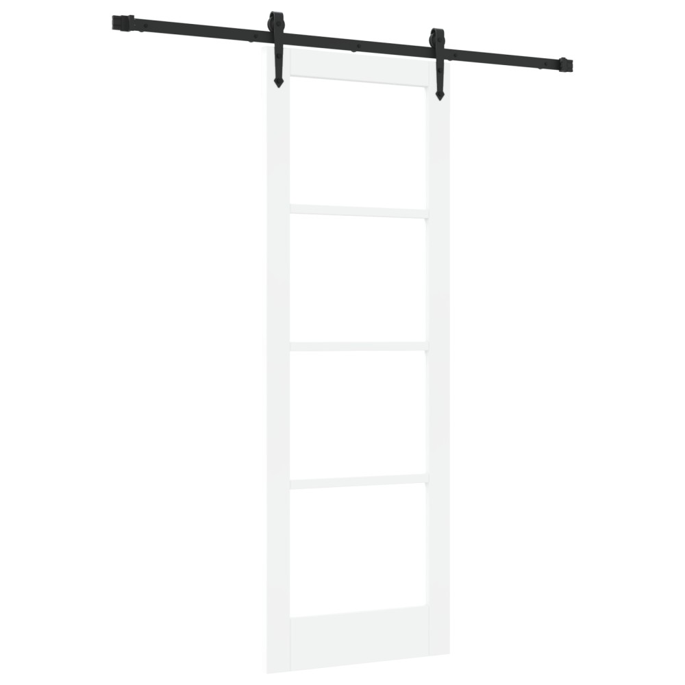 vidaXL Ușă glisantă Manual Alb 73.5 x 211 cm Lemn și metal