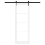 vidaXL Ușă glisantă Manual Alb 73.5 x 211 cm Lemn și metal vidaXL Ușă glisantă Manual Alb 73.5 x 211 cm Lemn și metal