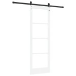 vidaXL Ușă glisantă Manual Alb 73.5 x 211 cm Lemn și metal vidaXL Ușă glisantă Manual Alb 73.5 x 211 cm Lemn și metal