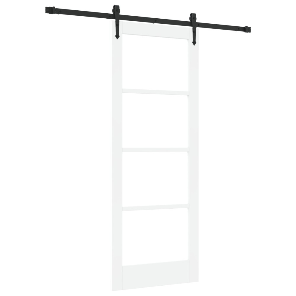 vidaXL Ușă glisantă Manual Alb 78 x 202 cm Lemn și metal