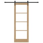 vidaXL Ușă glisantă Manual Maro 78 x 211 cm Lemn și metal vidaXL Ușă glisantă Manual Maro 78 x 211 cm Lemn și metal