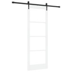 vidaXL Ușă glisantă Manual Alb 78 x 211 cm Lemn și metal